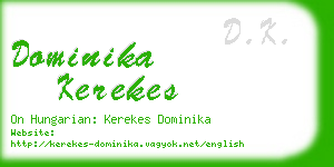 dominika kerekes business card